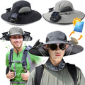 ☀️ Chapeau Solaire Intelligent avec Double Ventilateur